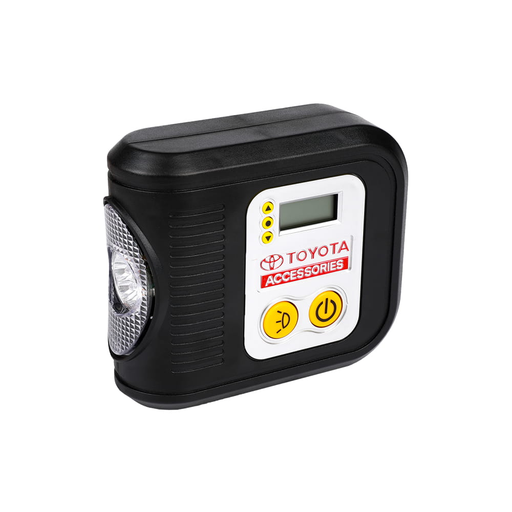 Mini compresseur d'air numérique en plastique SOS avec lumière LED 7 pièces